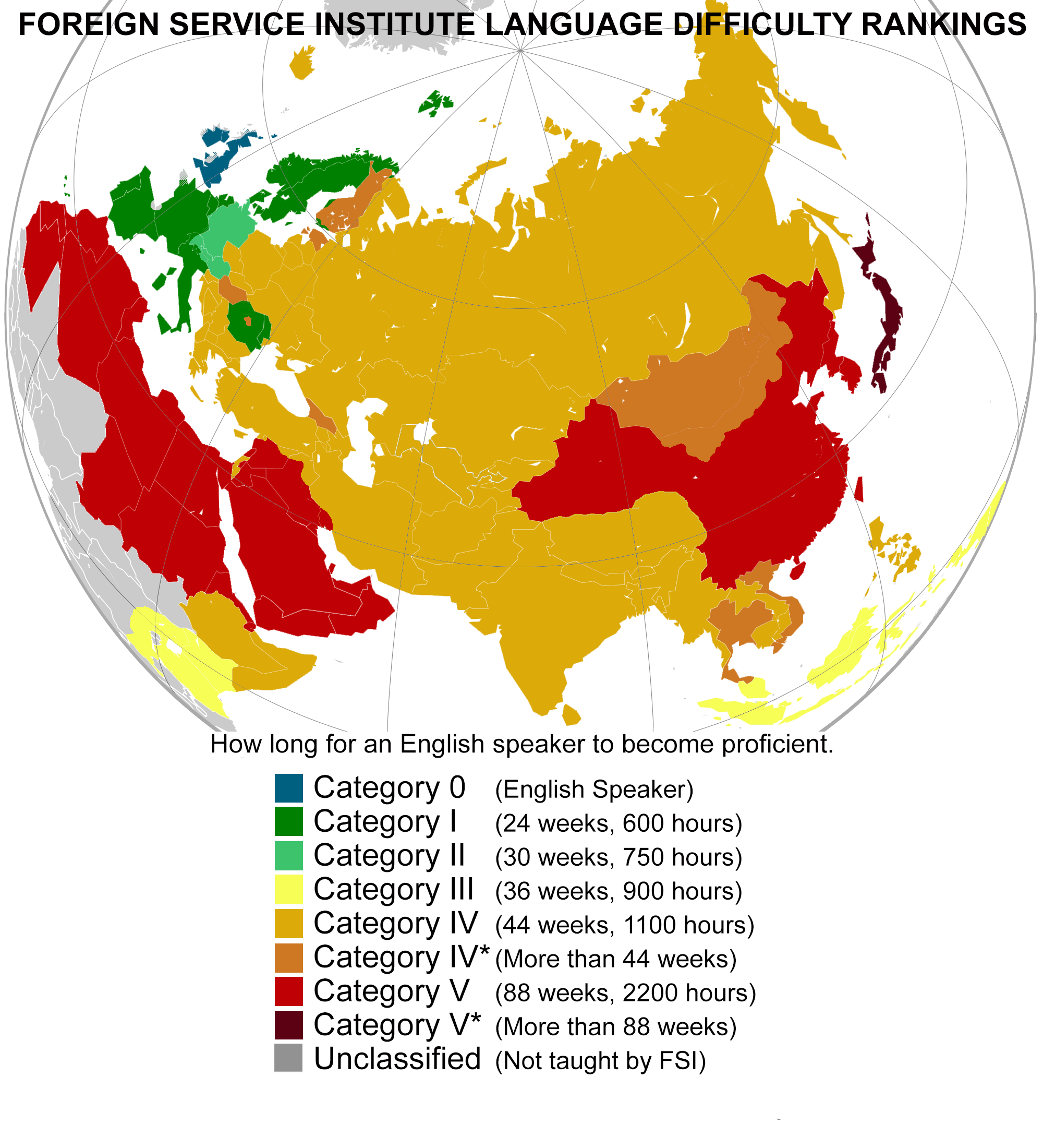 Языковая карта. Сложность изучения языков на карте. Карта языков по сложности. Языки по сложности изучения карта. Карта трудность изучения языка.